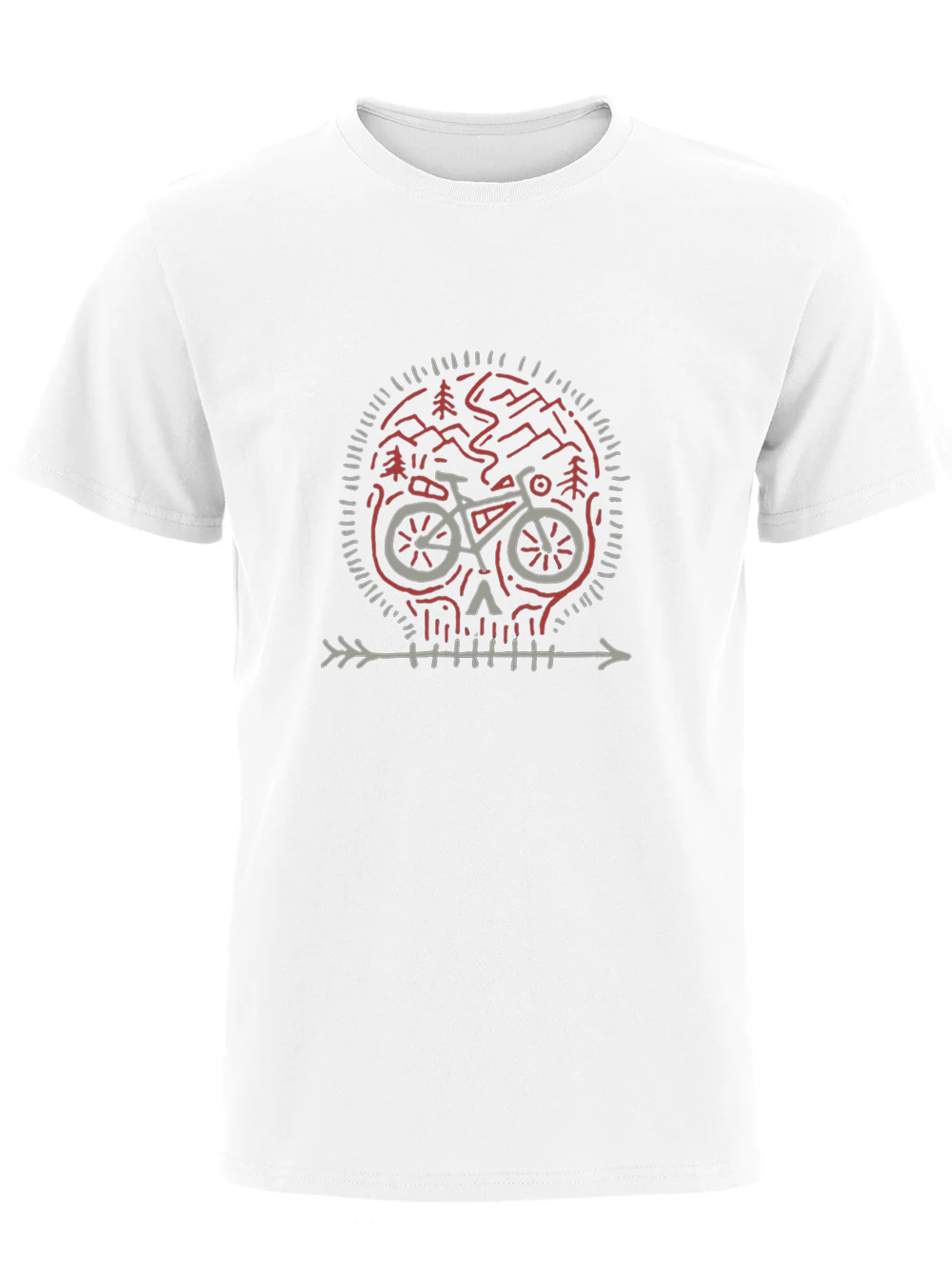 RideVogue Skull Bike Printed Cotton T-shirt