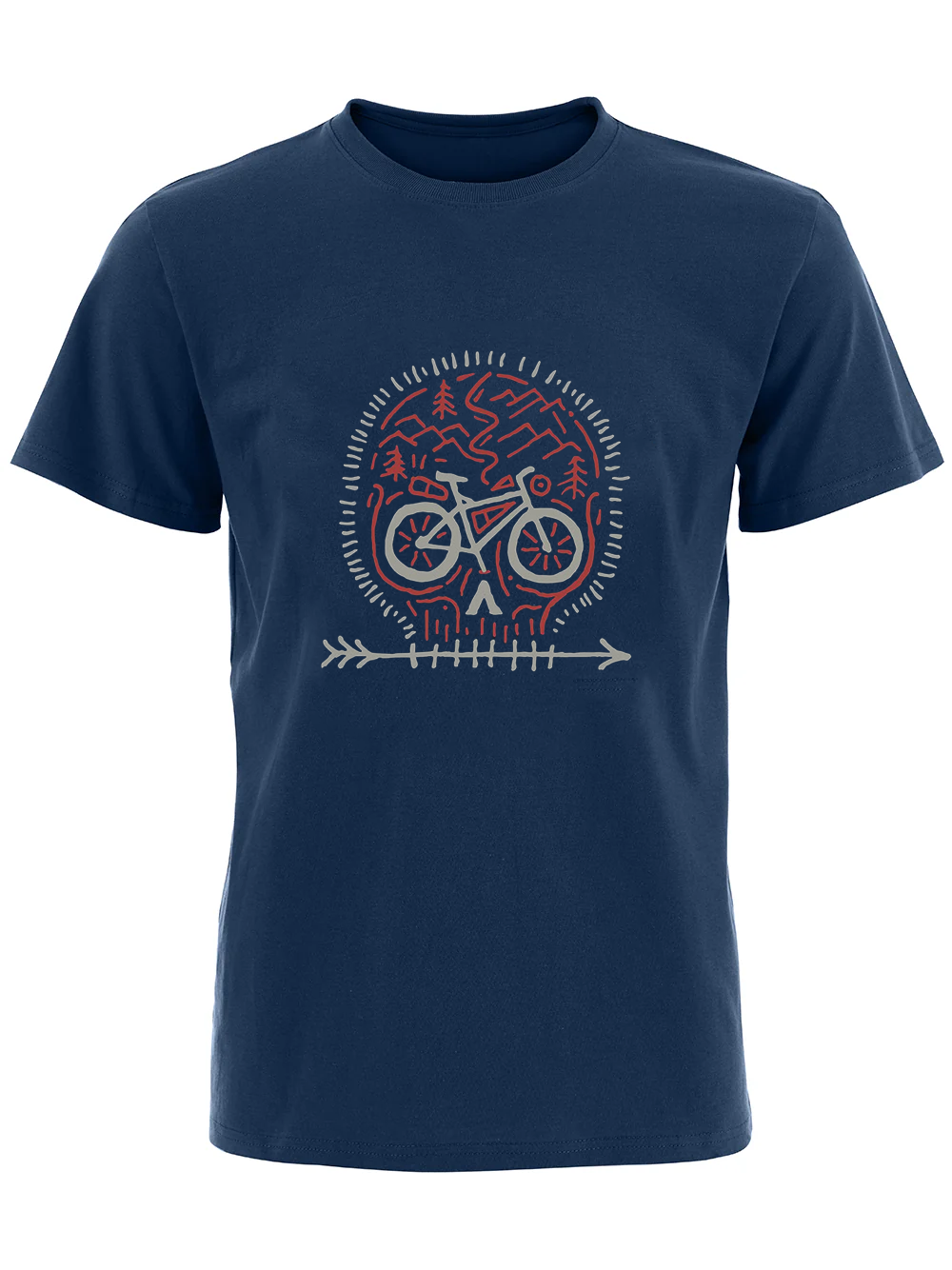 RideVogue Skull Bike Printed Cotton T-shirt