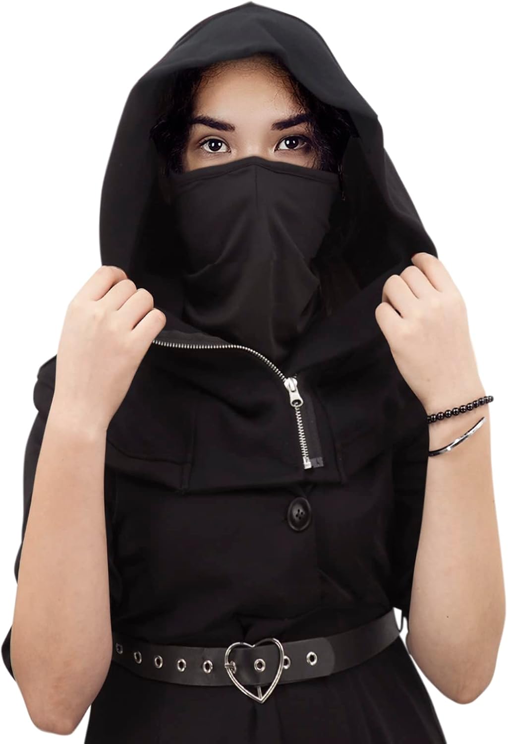 Daily Wear Breathable Face & Neck Gaiter Winter Warmer| Halloween Punk Rogue Hooded Scarf |Wide Variety Costume Cowl