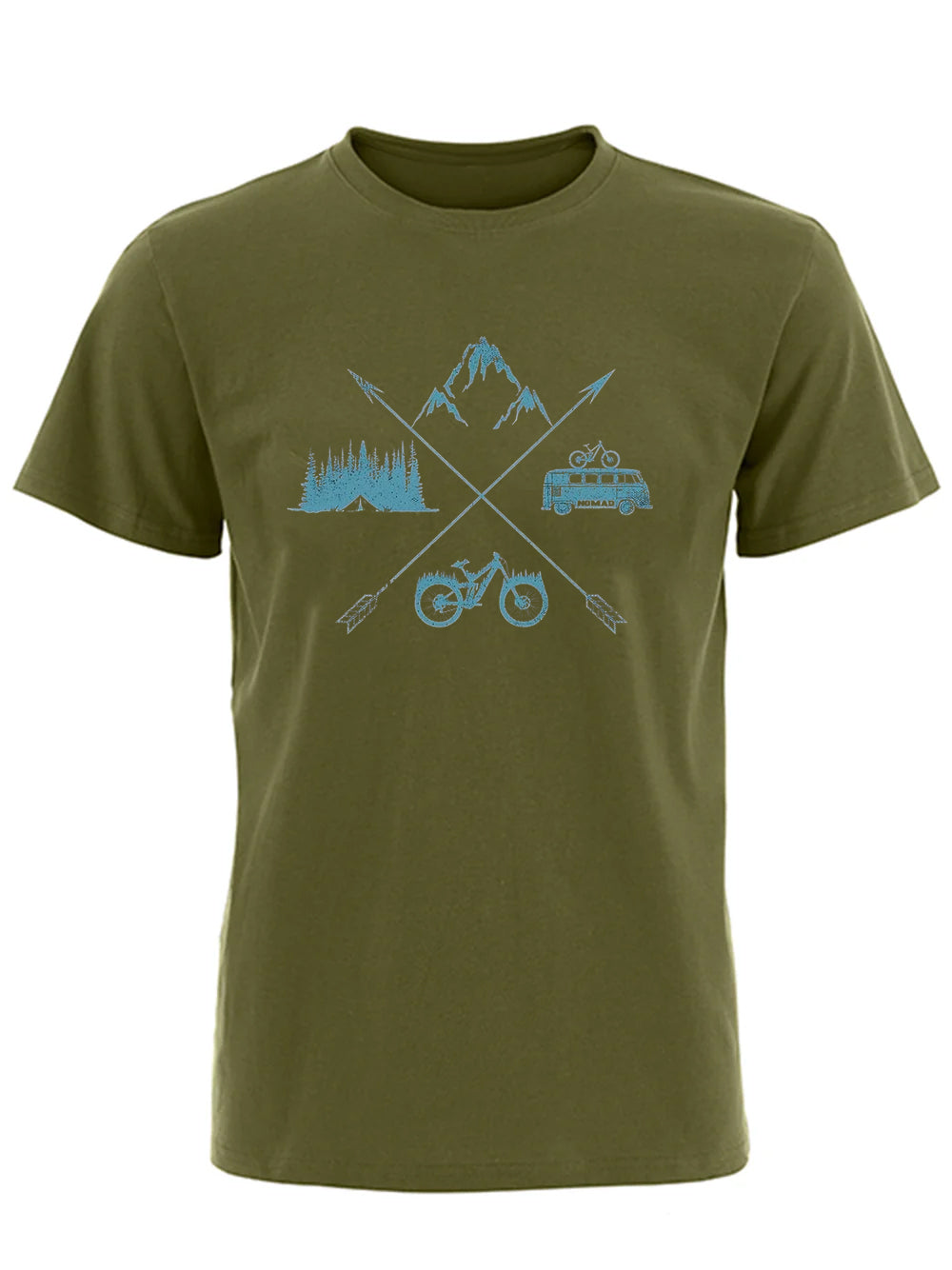 RideVogue Nomad Ride Printed Cotton T-shirt