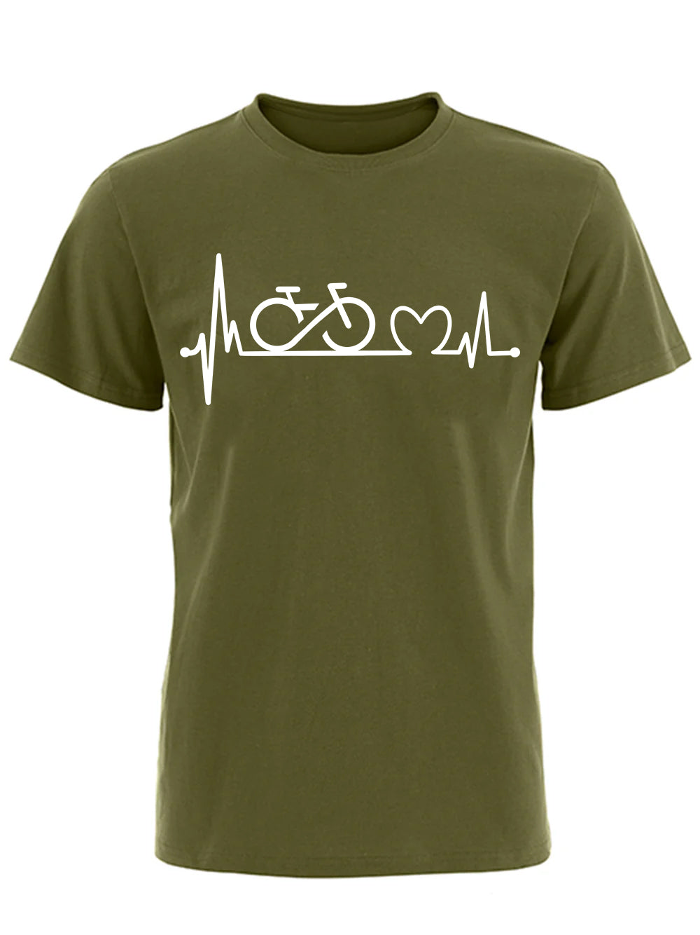 RideVogue Heartbeat Printed Cotton T-shirt