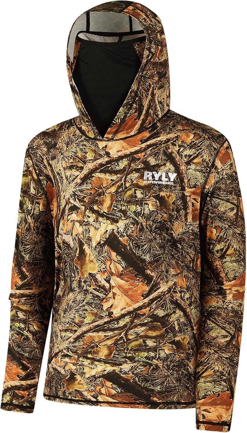 Fishing Shirts for Men,Long Sleeve Rash Guard Shirts Sun Protection Hoodie Athletic Running Hiking Shirt 1/2 Packs