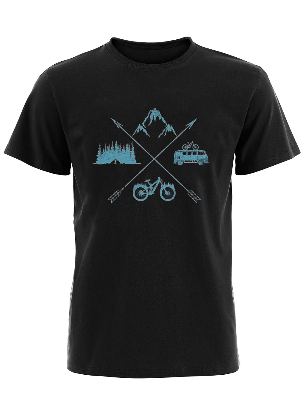 RideVogue Nomad Ride Printed Cotton T-shirt