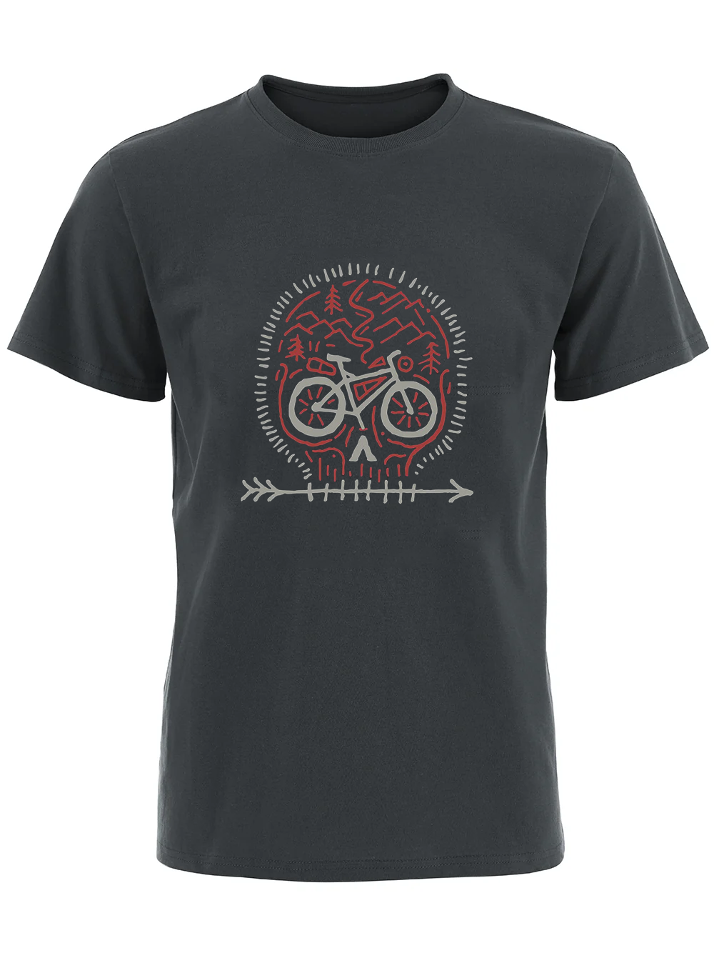 RideVogue Skull Bike Printed Cotton T-shirt