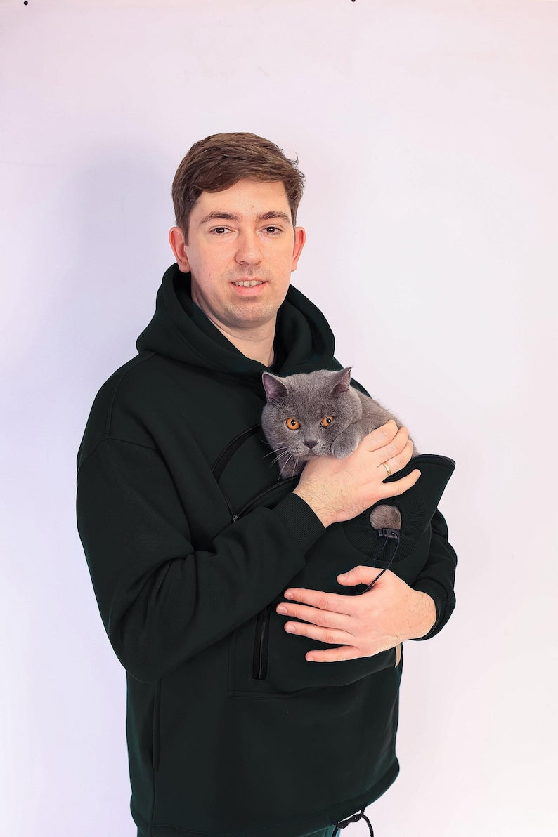 Pet Gift Hoodie | Hands-Free Dog & Cat Carrier Sweatshirt