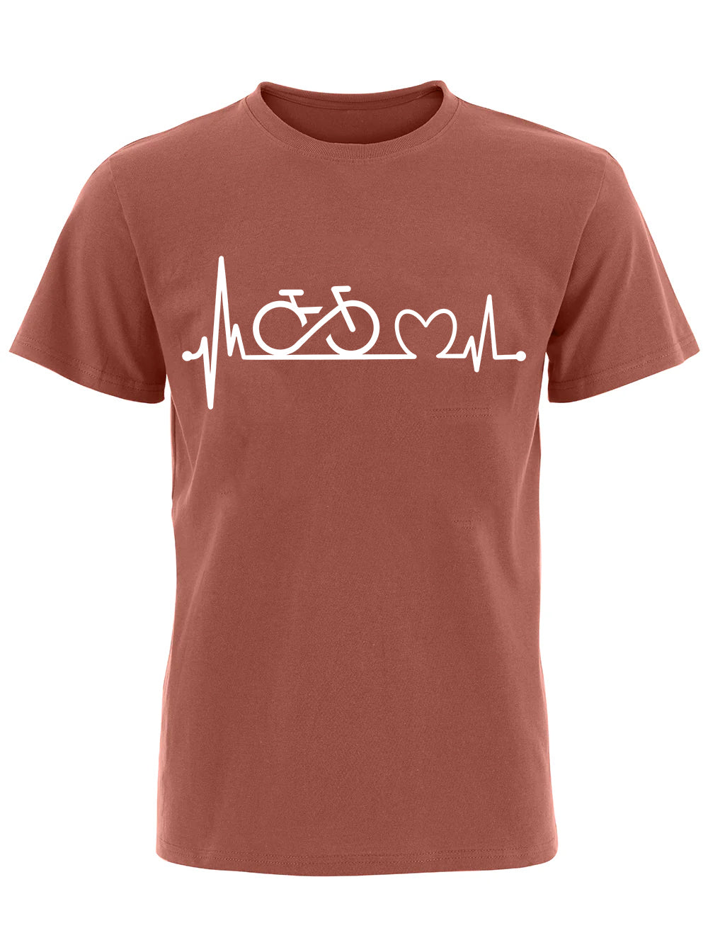RideVogue Heartbeat Printed Cotton T-shirt