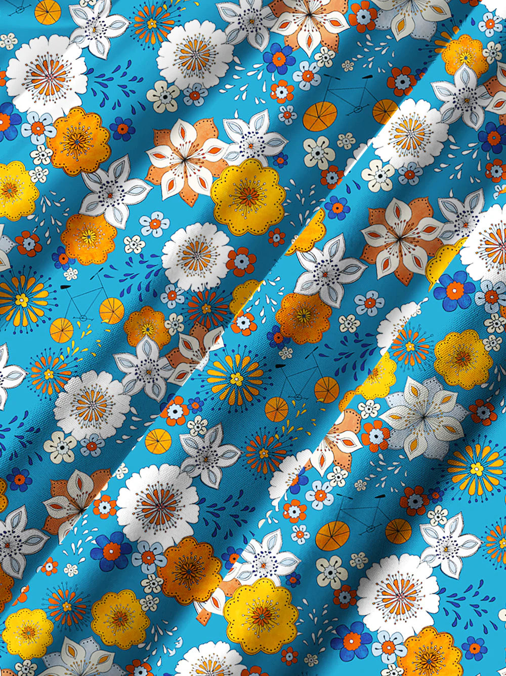 RideVogue Multicolor Flowers Ultra-Light Airy Gravel Shirt