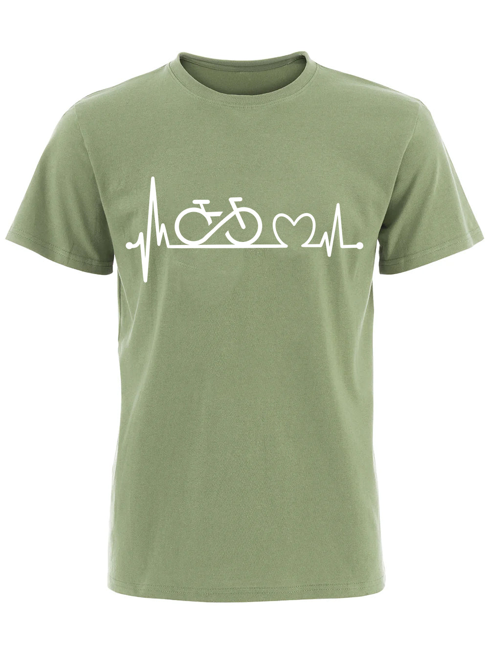 RideVogue Heartbeat Printed Cotton T-shirt