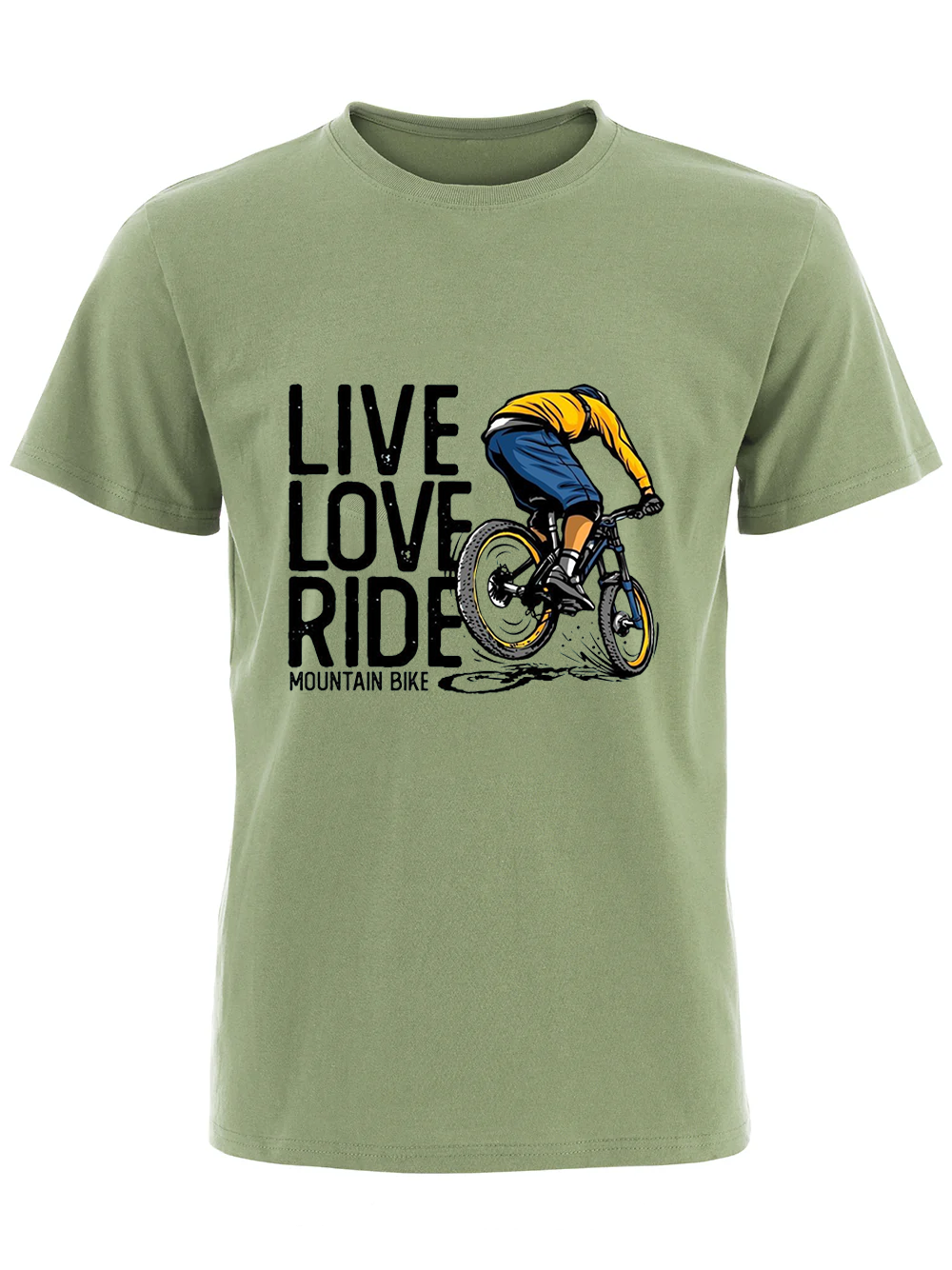 RideVogue Live Love Ride Printed Cotton T-shirt