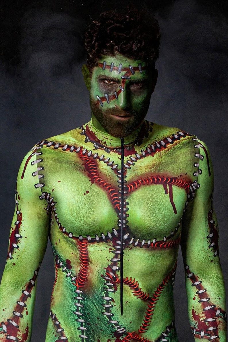 Frankenstein Costume, Mens Zombie Costume, Halloween Costumes for Men, Ghoul Costume for Men, Mens Cosplay Costume, Adult Halloween Costume