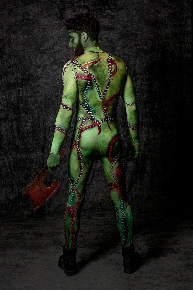 Frankenstein Costume, Mens Zombie Costume, Halloween Costumes for Men, Ghoul Costume for Men, Mens Cosplay Costume, Adult Halloween Costume