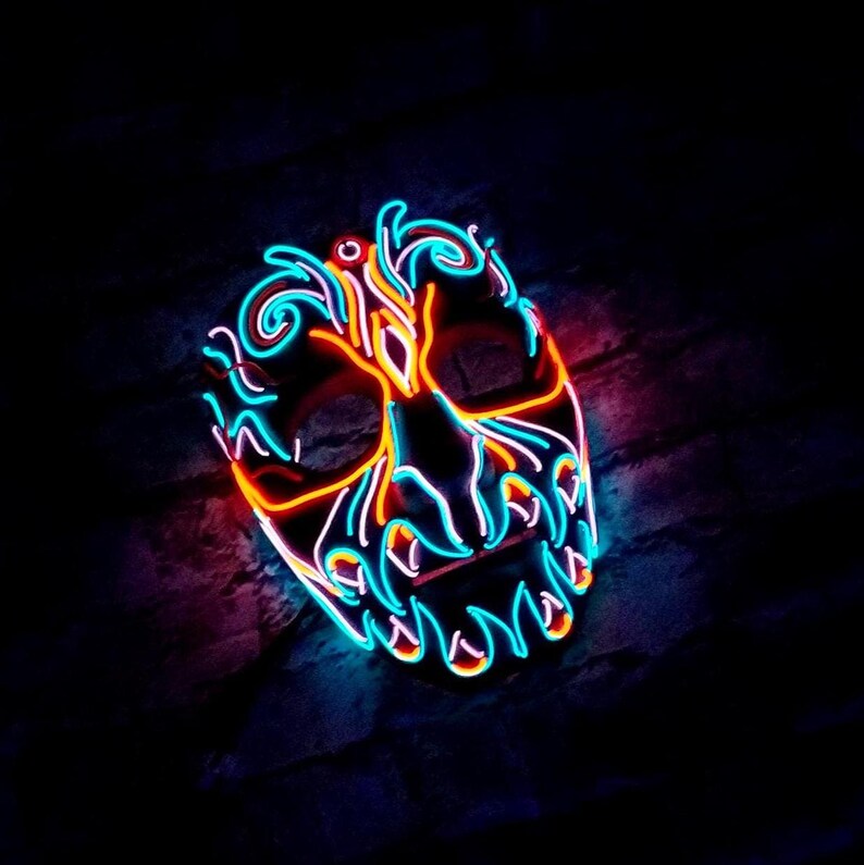 Custom Sequenced Neon Designs – One of a Kind Handmade EL Wire Masks & More | Light Up Animated Neon Cosplay Bespoke Festival Wear Unique