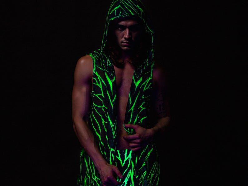 UV Reactive Psychedelic Pants: Men's Rave Festival Wear